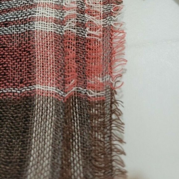 TOM FORD scarf Plaid red and brown cotton blend NWT - Picture 9 of 12